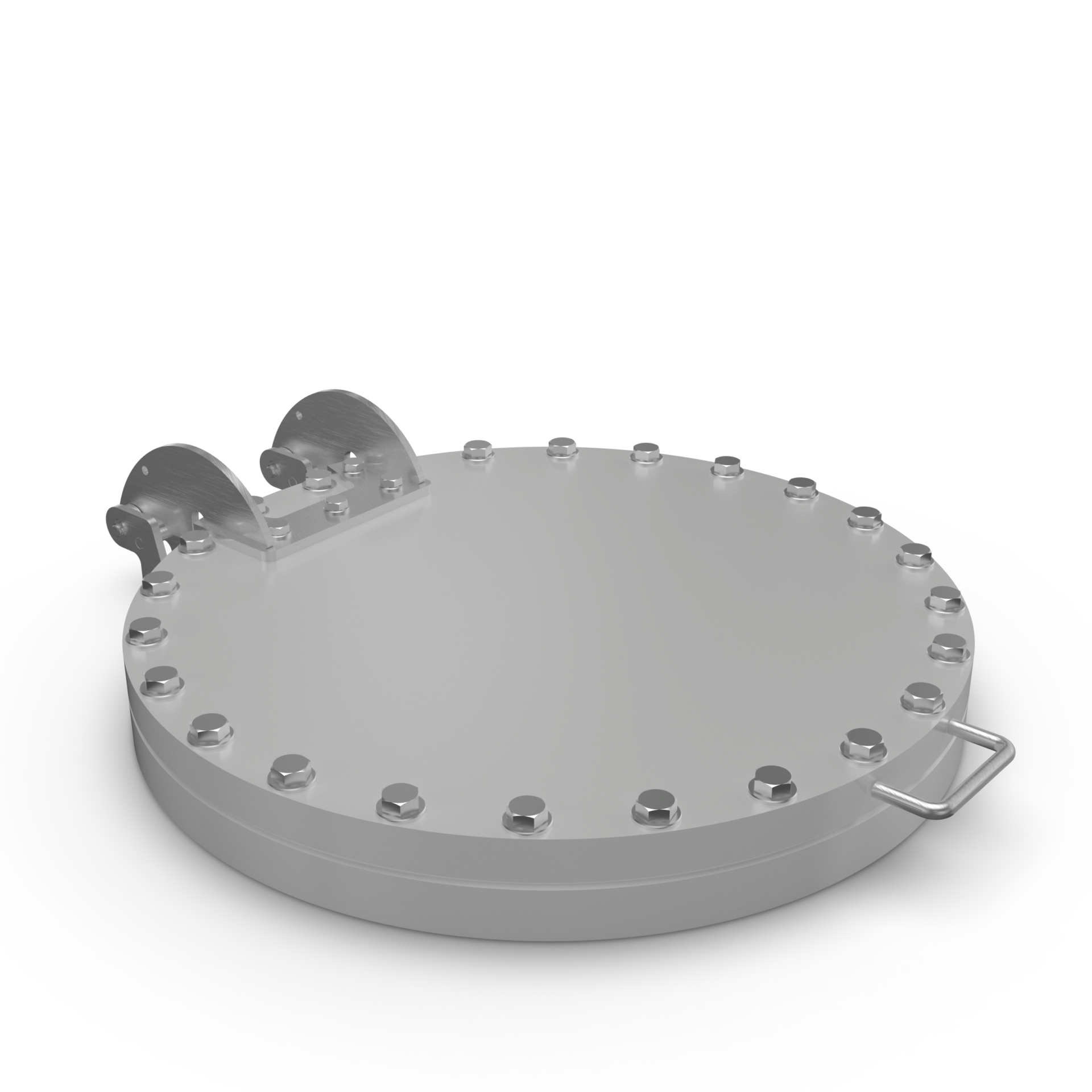Block flange manhole with hexagonal bolts up to 6/-1 bar